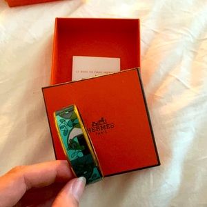 Hermès wide enamel bracelet